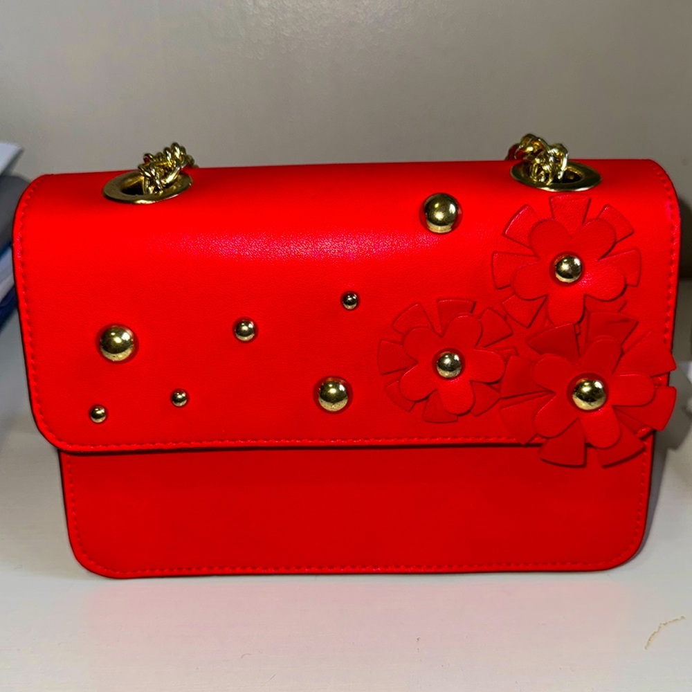 Max Studio Leather Crossbody Red🔥🔥